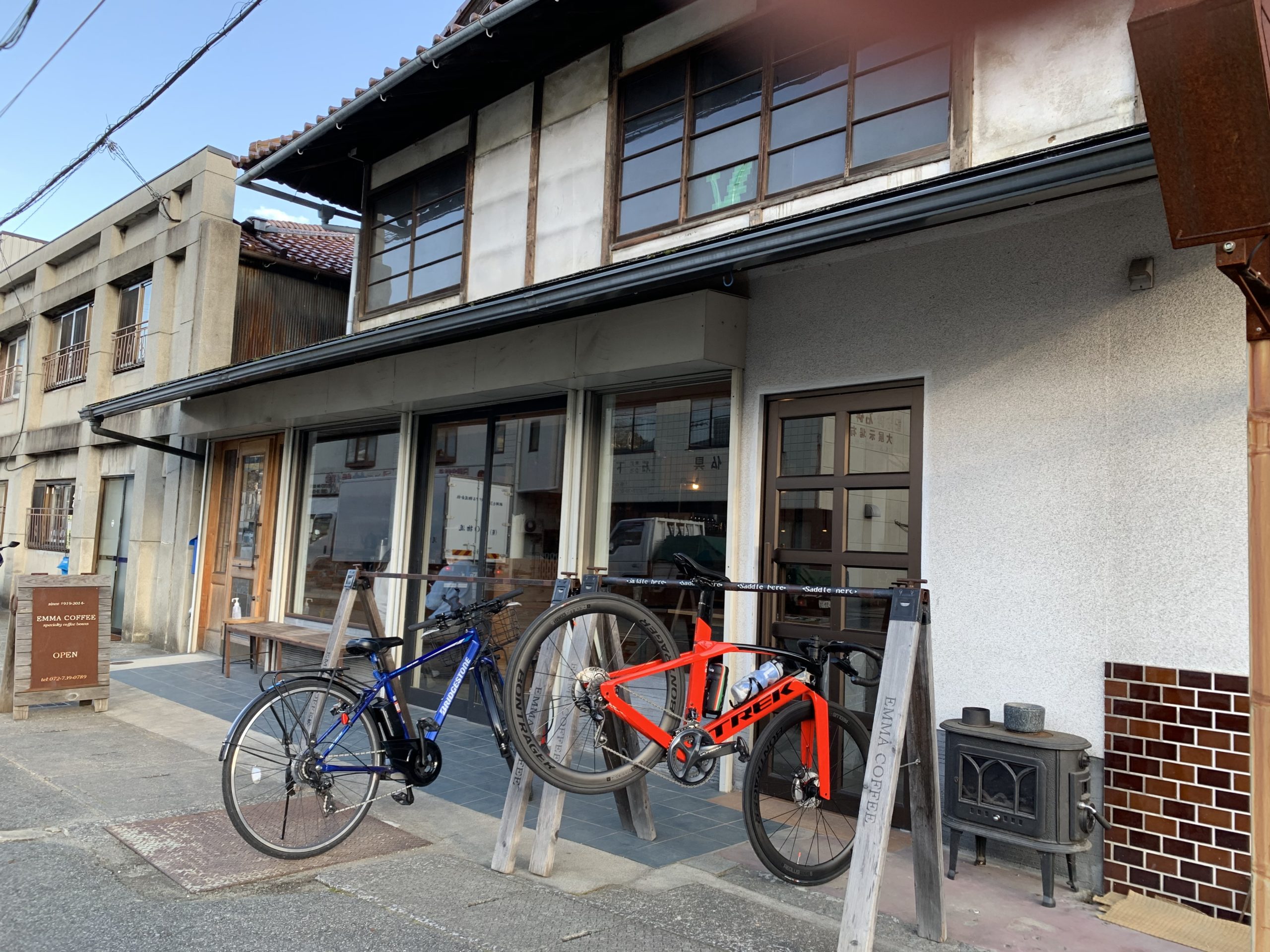 勝尾寺　ヒルクライム　エマコーヒー　ロードバイク